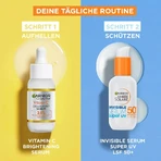 Garnier, protector solar facial SPF 50+ Ambre Solaire, sérum invisible Super UV, protección muy alta, 30 ml