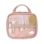 Nuvita-verzorgingsset voor baby's – 9 accessoires met opbergzakje, vanaf 0 maanden, roze