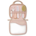 Nuvita-verzorgingsset voor baby's – 9 accessoires met opbergzakje, vanaf 0 maanden, roze