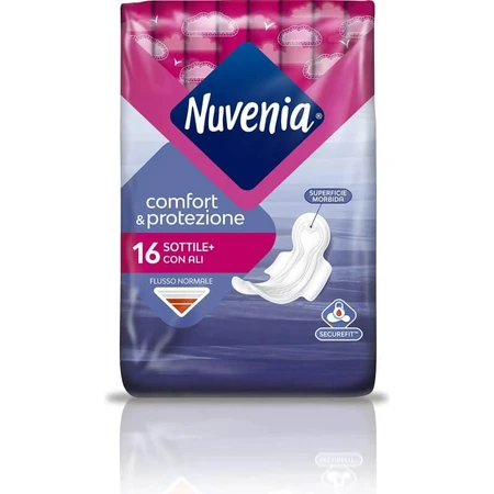 Nuvenia Thin+ with Wings - 16 pads for normal flow