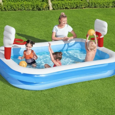 Baloncesto Bestway - Piscina hinchable de 251 x 168 cm