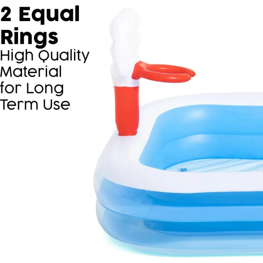 Baloncesto Bestway - Piscina hinchable de 251 x 168 cm