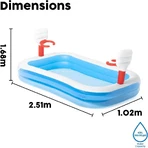 Baloncesto Bestway - Piscina hinchable de 251 x 168 cm