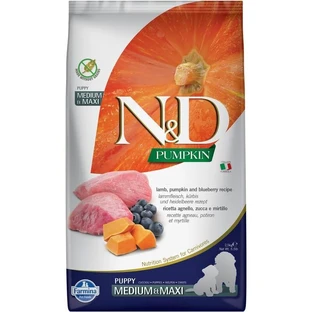 Farmina N&amp;d Pumpkin Puppy Medium &amp; Maxi con cordero - Pienso completo para cachorros, 2,5 kg