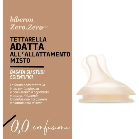 Suavinex Zero Zero - Biberón anticólicos de flujo lento, color nude, 180 ml