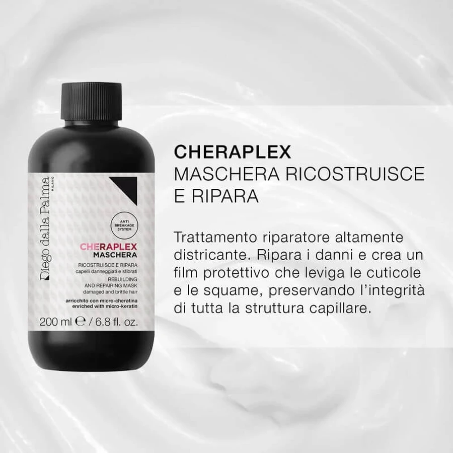 Diego dalla Palma Cheraplex-masker – Herstelt en verzorgt beschadigd en broos haar, 200 ml