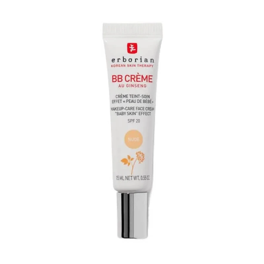 Erborian Ginseng BB Cream - Korean Tinted Moisturizer SPF 20, 15 ml - Nude