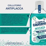 Enjuague bucal verde sin alcohol y antiplaca Pasta del Capitano, 400 ml