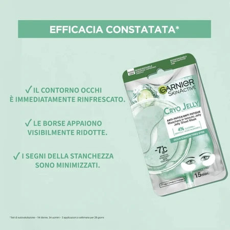 Garnier Skinactive Cryo Jelly - Masque anti-fatigue pour les yeux à effet rafraîchissant