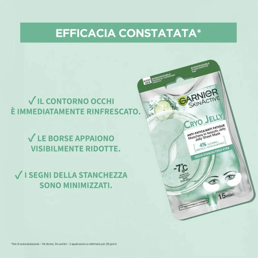Garnier Skinactive Cryo Jelly - Masque anti-fatigue pour les yeux à effet rafraîchissant