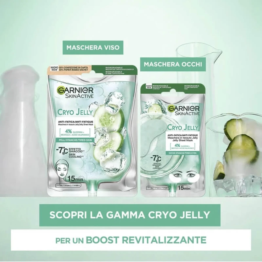 Garnier Skinactive Cryo Jelly - Masque anti-fatigue pour les yeux à effet rafraîchissant