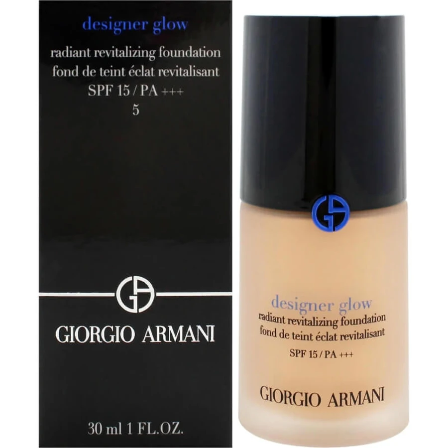 Giorgio Armani Designer Glow SPF 15 - Base de maquillaje revitalizante e iluminadora - N.º 5