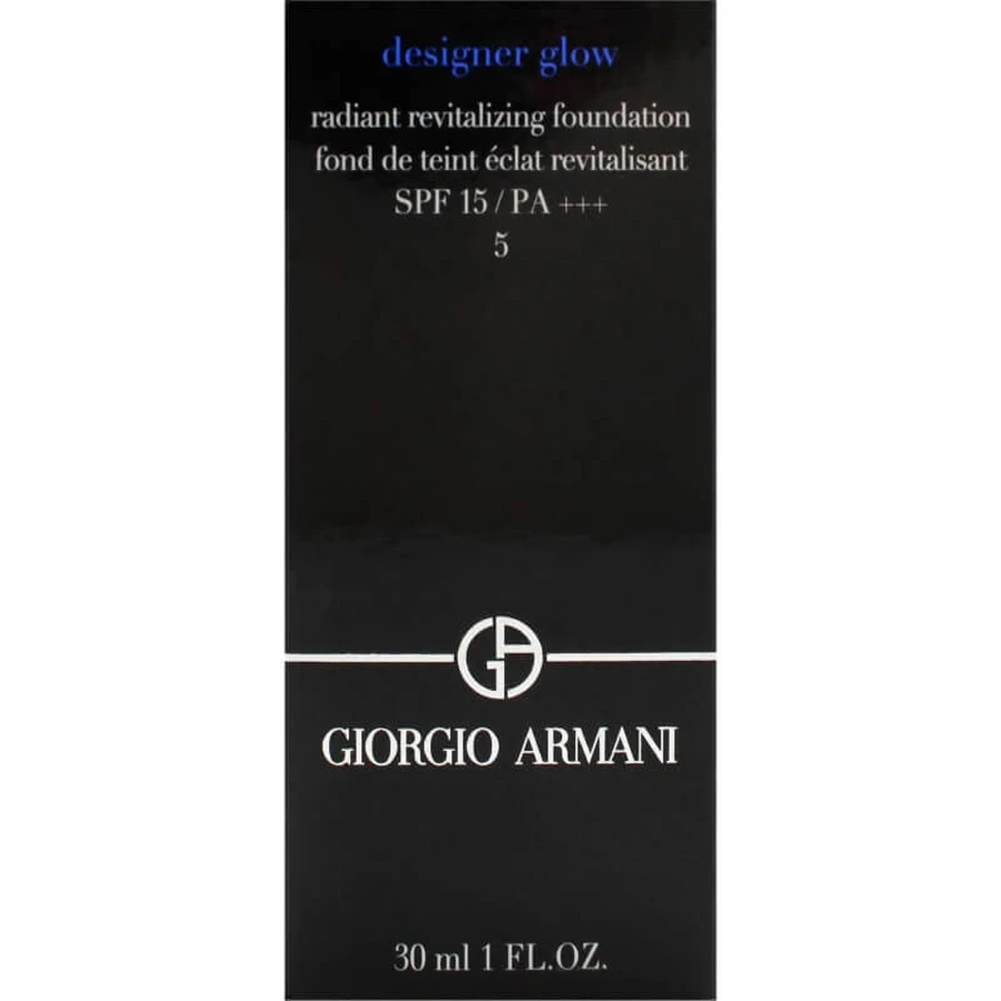 Giorgio Armani Designer Glow SPF 15 - Base de maquillaje revitalizante e iluminadora - N.º 5