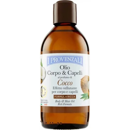 I Provenzali Coconut-Scented Body & Hair Oil 200 ml