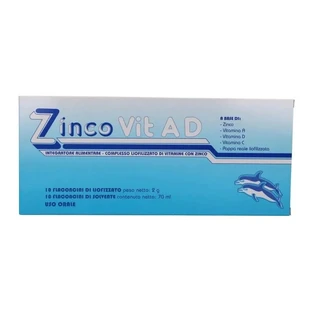 Interfarmac Zincovit ad 10 vials - freeze-dried supplement for children (damaged packaging)