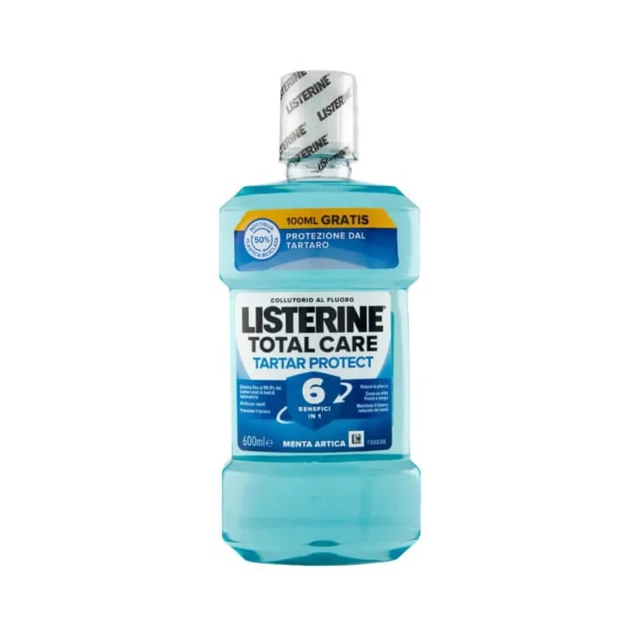 Listerine Total Care - Protection anti-tartre - Bain de bouche au fluor 600 ml