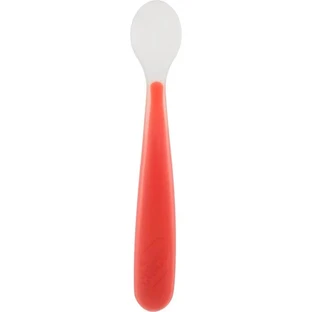 Chicco Soft Silicone Spoon, 6m+, Red