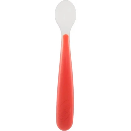 Chicco Soft Silicone Spoon, 6m+, Red