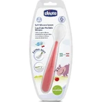 Chicco Soft Silicone Spoon, 6m+, Red