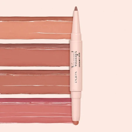 Pupa Vamp! Creamy Duo - Contour-lippotlood &amp; glanzende lippenstift nr. 010 True Red