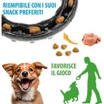 Ferplast Smile Large - Tandverzorgingsring met bicarbonaatkristallen en vleessmaak voor mondhygiëne bij middelgrote honden