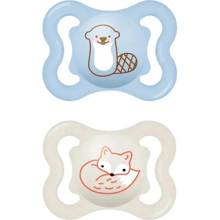 Mam Air - 2 rubber pacifiers (2–6 months) - assorted colors and patterns