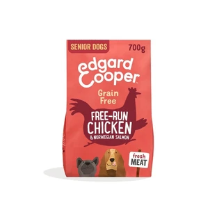 Pienso para perros mayores Edgard & Cooper con pollo de granja y salmón noruego: pienso completo para perros, 700 g