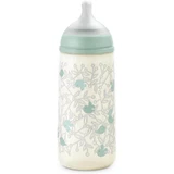 Suavinex Birdies - Babyfles met SX Pro-siliconen speen, dikke doorstroming, anti-koliek, vanaf 6 maanden, groen, 360 ml