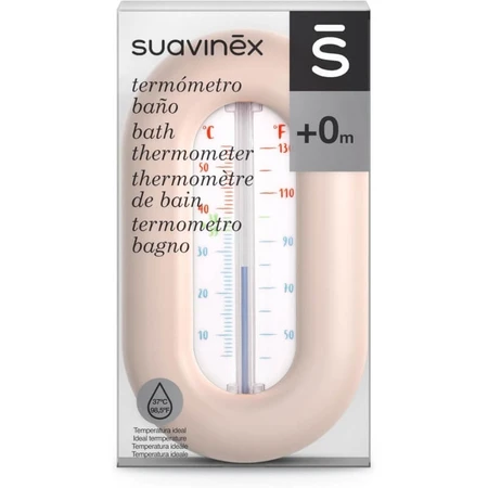 Suavinex Birdies - Thermomètre de bain rose pour bébé