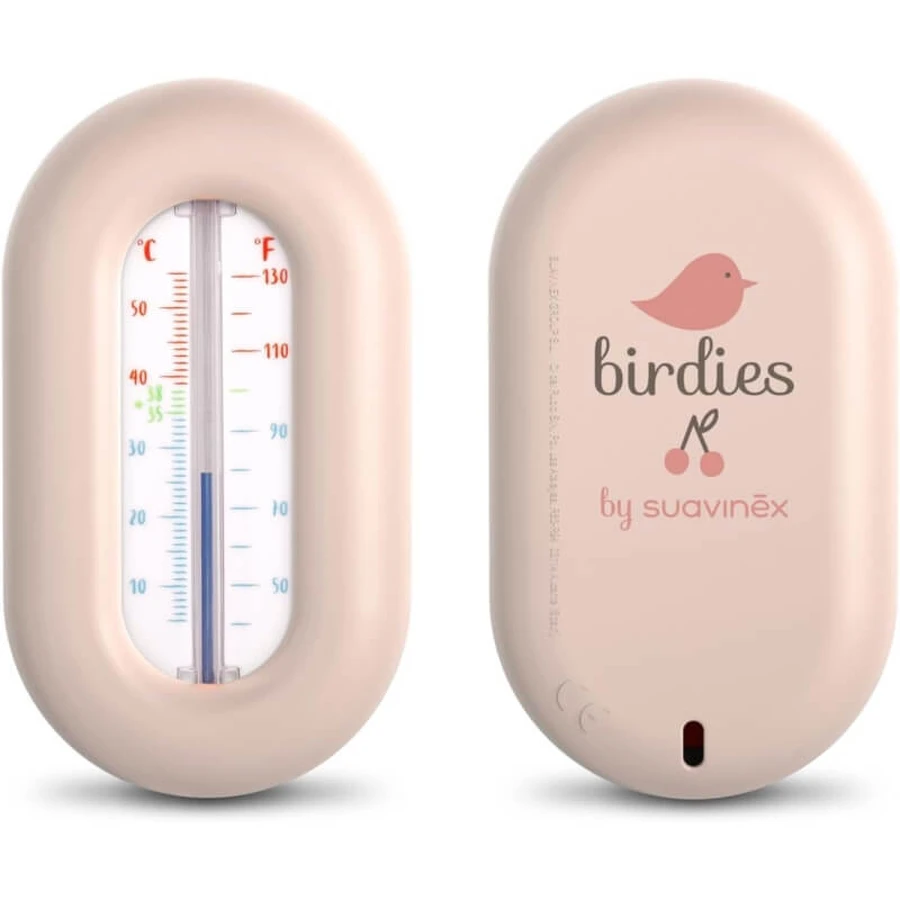 Suavinex Birdies - Thermomètre de bain rose pour bébé