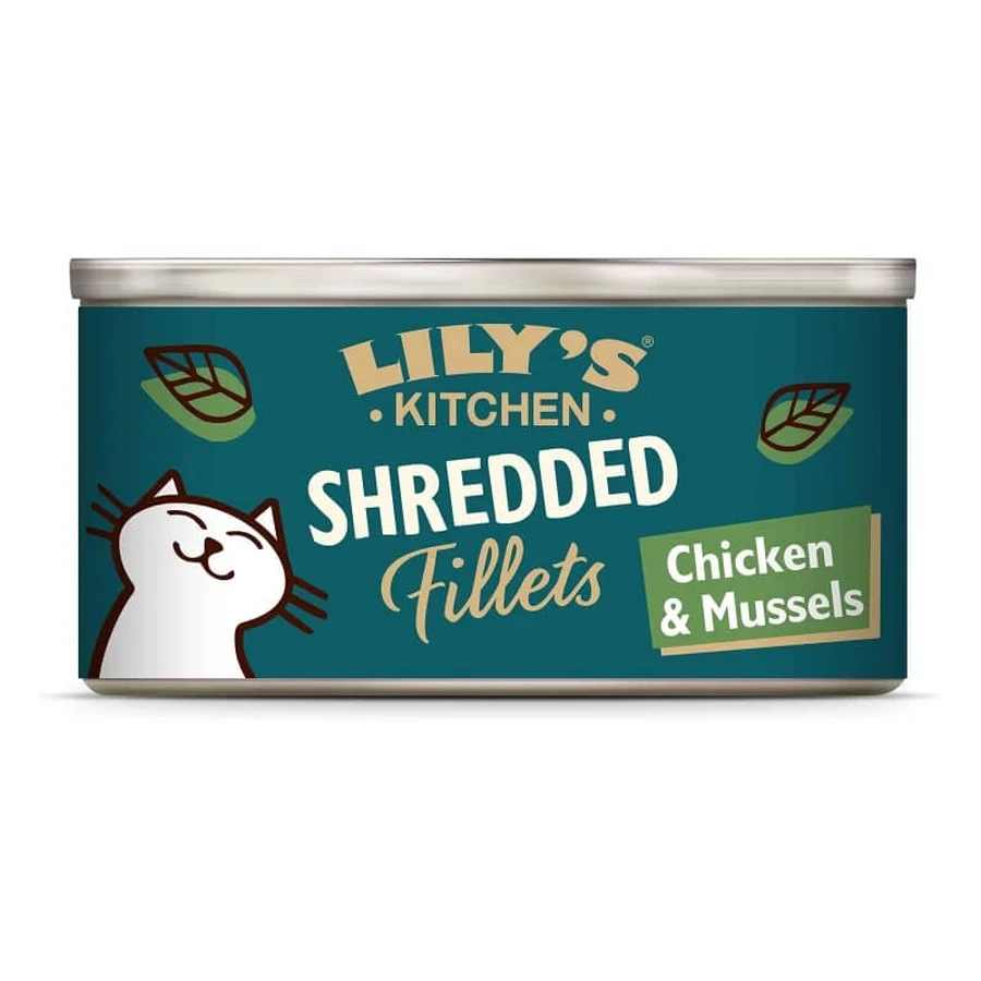 Lily's Kitchen Lily's Kitchen Kippenreepjes en mosselen - Compleet voer voor volwassen katten, 70 g
