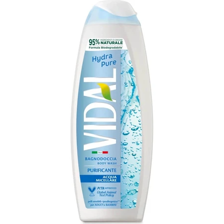 Vidal Hydra Pure - Shower Gel with Micellar Water, 500 ml