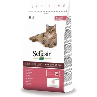 Schesir Sterilized &amp; Light Prosciutto - Aliment complet pour chats adultes stérilisés, 400 g
