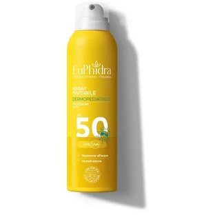 Crème solaire Euphidra pour enfants SPF 50, spray invisible, testée sous contrôle dermatologique et pédiatrique, très haute protection, 200 ml