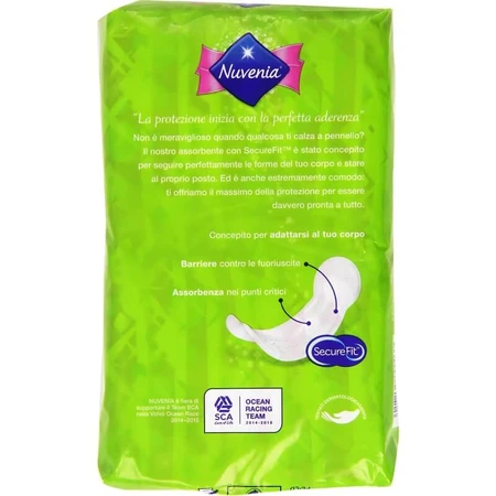 Nuvenia Thin – 16 extra lange, konturierte Binden