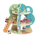 Chicco Grote Wasbeerboom - Houten speelset met 4 wasberen en 10 accessoires