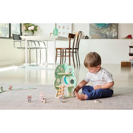 Chicco Grote Wasbeerboom - Houten speelset met 4 wasberen en 10 accessoires
