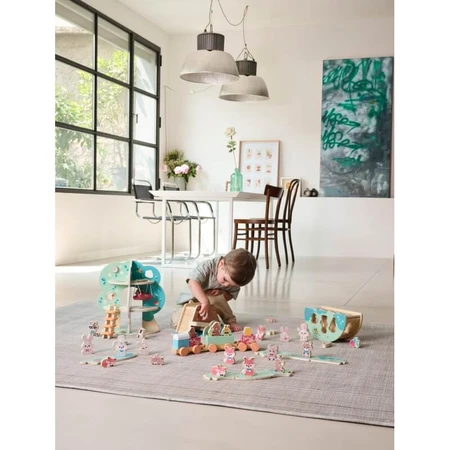 Chicco Grote Wasbeerboom - Houten speelset met 4 wasberen en 10 accessoires