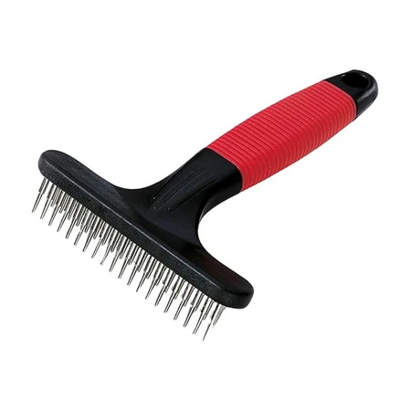 Ferplast Gro 5982 - Rectangular 2-in-1 Brushing and Combing Tool for Dogs and Cats