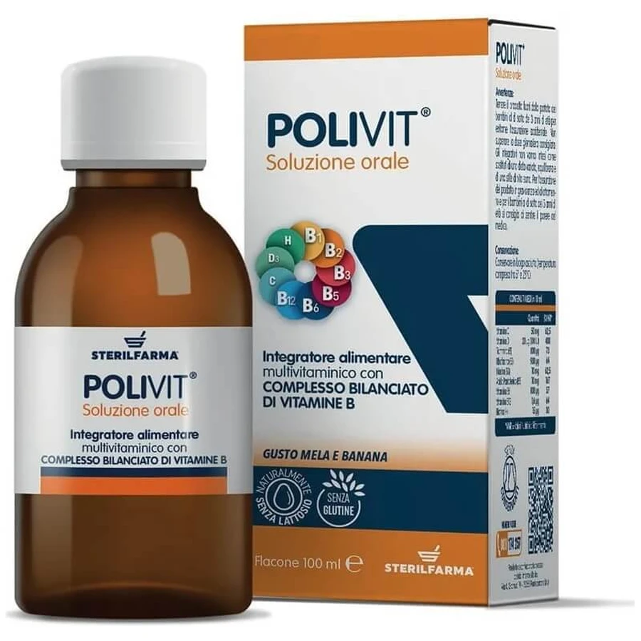 Polivit drank 100 ml, appel-bananensmaak - multivitaminesupplement