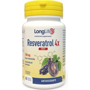 Longlife Resveratrol 4x Forte 60 Capsules - Antioxidant Supplement