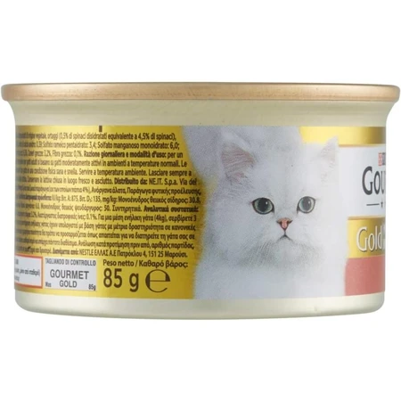 Purina Gourmet Gold Duck & Spinach - Complete Food for Adult Cats, 85 g