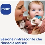 Mam Mini-Kühl-Beißring mit Clip – Hellblau