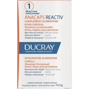 Ducray Anacaps Reactiv 30 Kapseln – Nahrungsergänzungsmittel für das Haar
