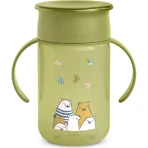 Tasse d'apprentissage Suavinex My Family 360° +12 mois - Tasse d'apprentissage de 340 ml - Verte