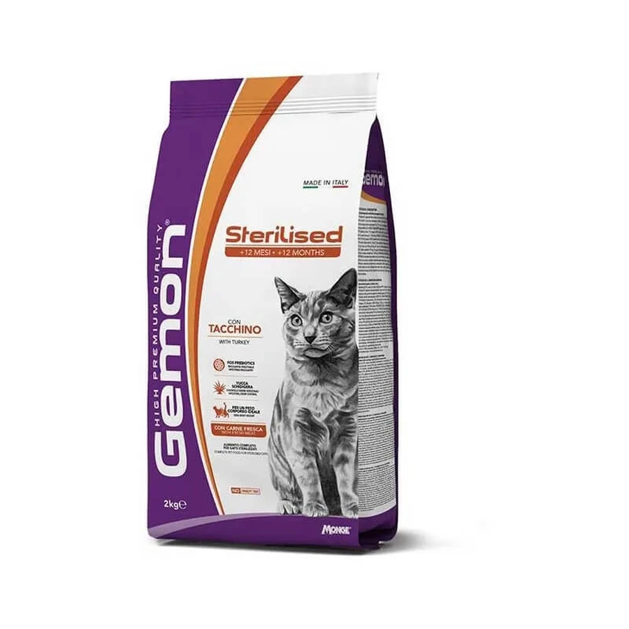 Gemon Sterilized Cat Turkey – Trockenfutter für Katzen, 2 kg