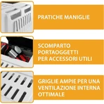 Ferplast Atlas Car Maxi – cușcă dublă pentru mașină destinată câinilor, cu separator interior – culoare gri