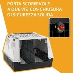 Ferplast Atlas Car Maxi – cușcă dublă pentru mașină destinată câinilor, cu separator interior – culoare gri