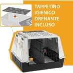 Ferplast Atlas Car Maxi – cușcă dublă pentru mașină destinată câinilor, cu separator interior – culoare gri