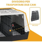 Ferplast Atlas Car Maxi – cușcă dublă pentru mașină destinată câinilor, cu separator interior – culoare gri